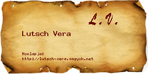 Lutsch Vera névjegykártya